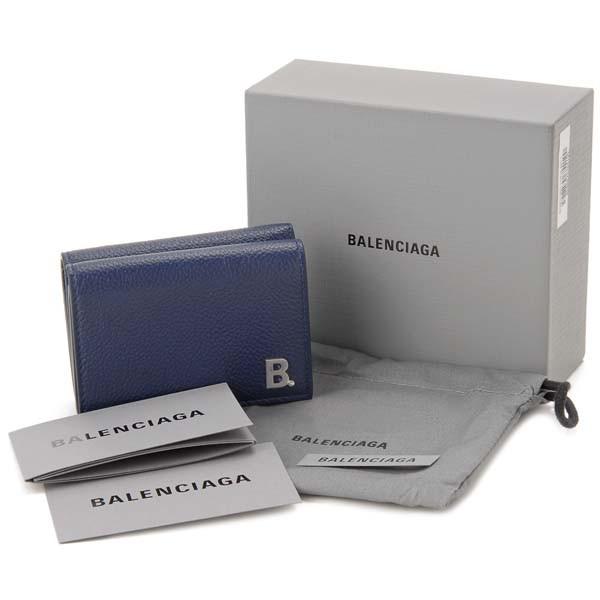 BALENCIAGA（バレンシアガ） 三つ折り財布 ネイビー 601350 1IZ03 4611