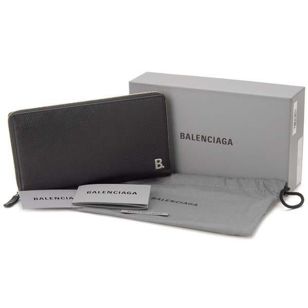 美品　BALENCIAGA ブラックレザー 長財布 シボ革　ラウンドファスナー 楽天市場】バレンシアガ 財布 ファスナー長財布 ジップ ブラック