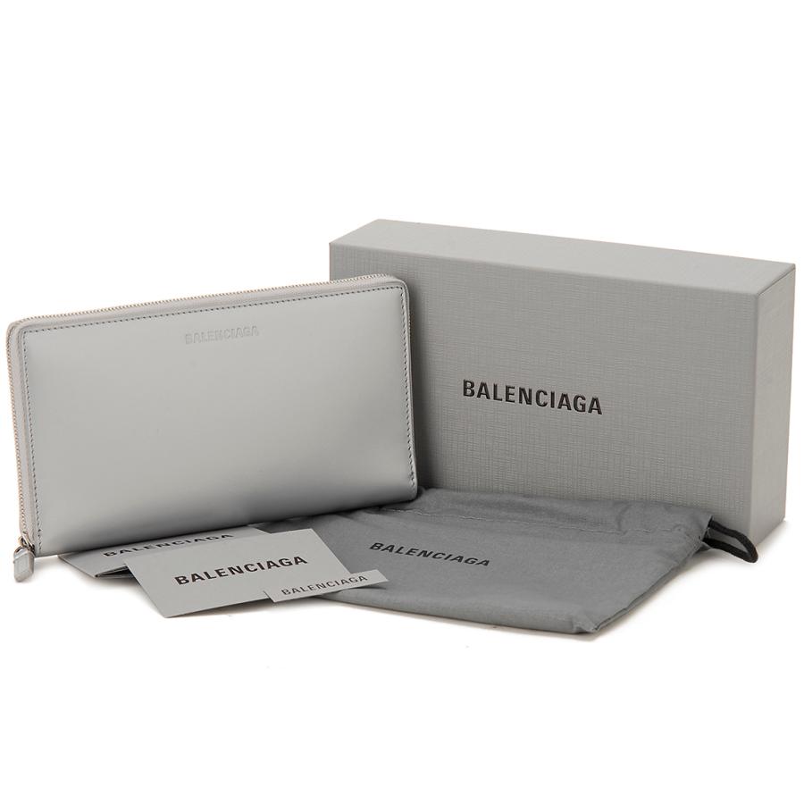BALENCIAGA バレンシアガ ラウンドファスナー長財布 シルバー