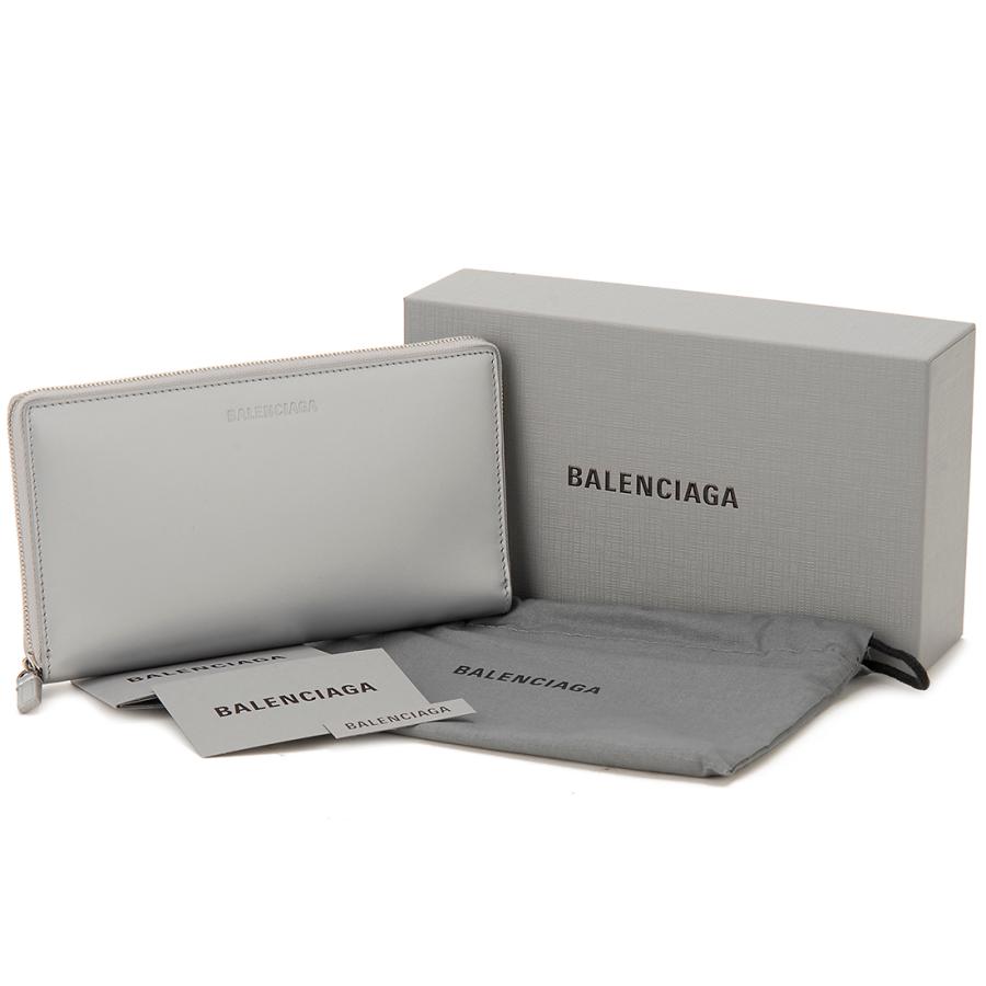 BALENCIAGA バレンシアガ ラウンドファスナー長財布 シルバー 664041 23VGY 8160 ESSENTIAL エッセンシャル