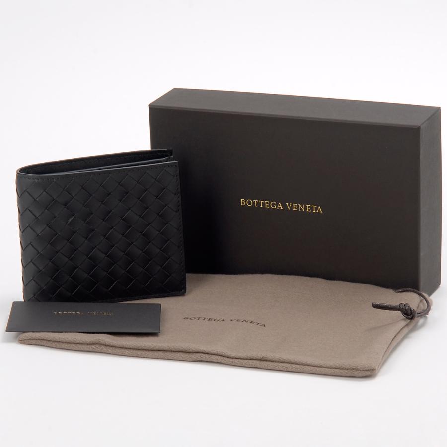 BOTTEGA VENETA（ボッテガ・ヴェネタ） 二つ折り財布 メンズ ブラック