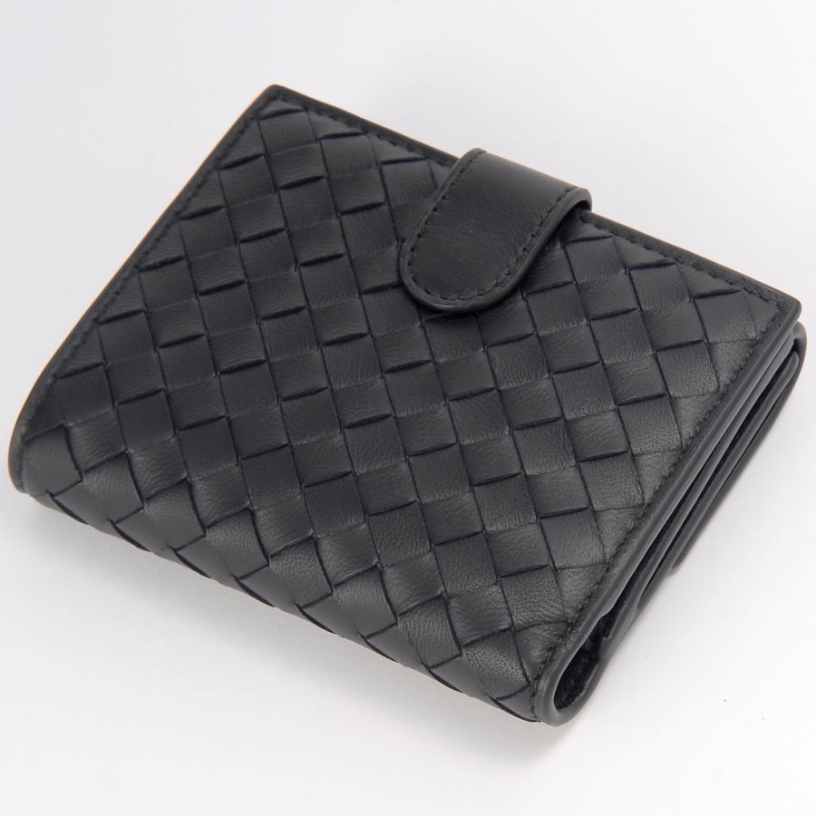Bottega Veneta ボッテガヴェネタ 二つ折り財布 メンズ ブラック 382576V3UN18803 INTRECCIATOの画像