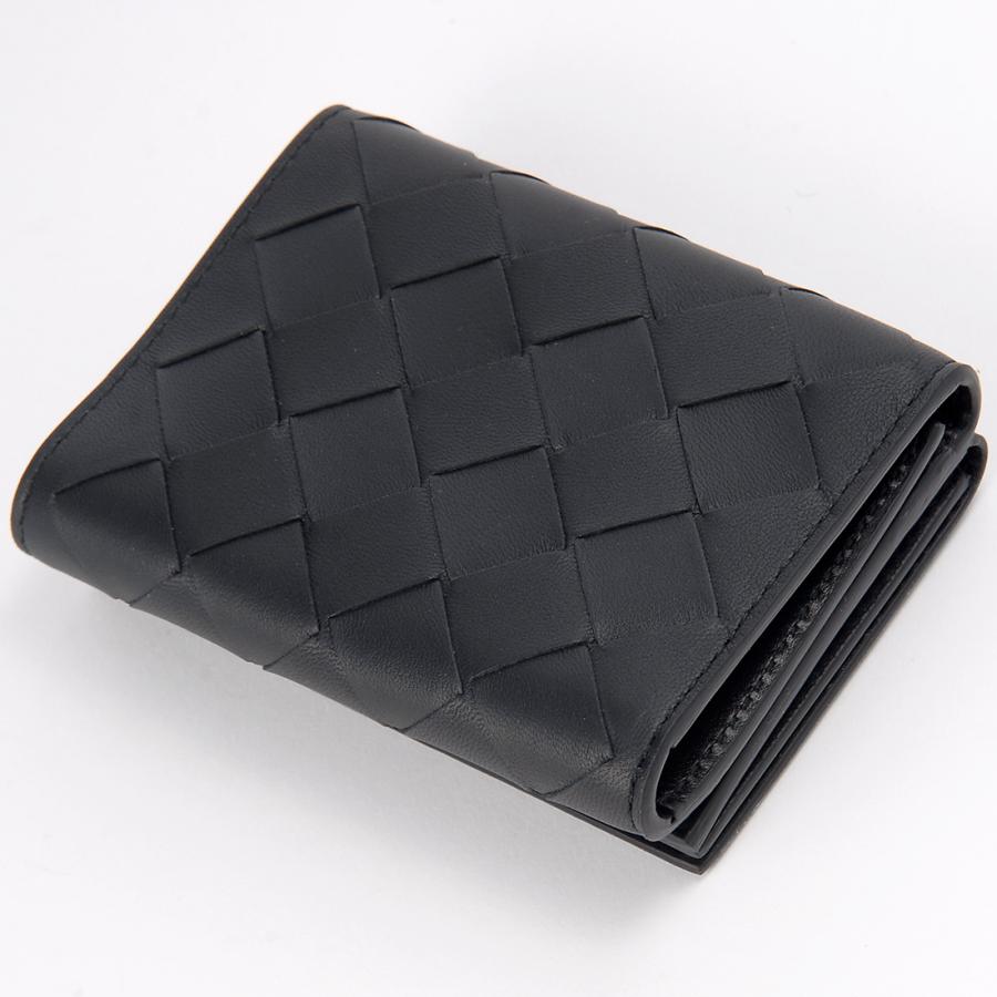 Bottega Veneta ボッテガヴェネタ 三つ折り財布 レディース ブラック 609285 VCRA1 2596 BOTTEGA VENETA（ボッテガ・ヴェネタ） 三つ折り財布 レディース