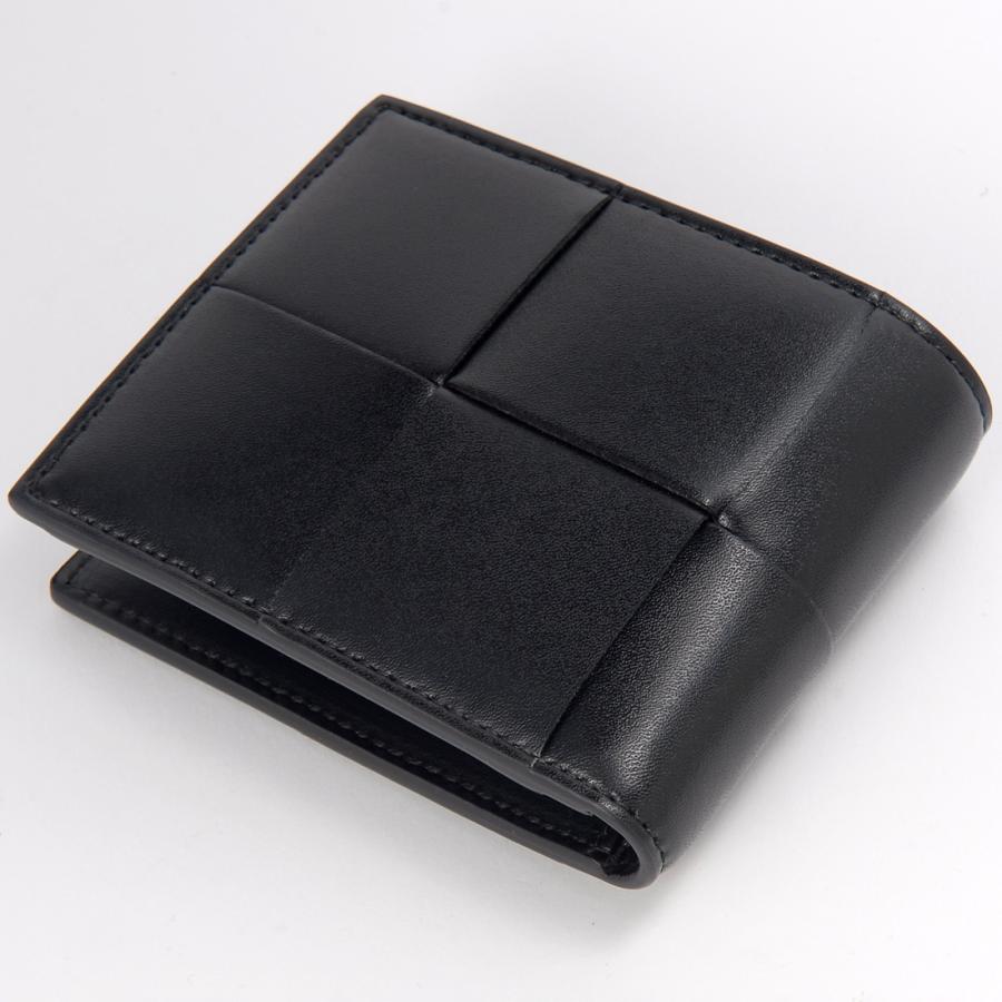 BOTTEGA VENETA ブラック 二つ折り 財布 カセット BOTTEGA VENETA ボッテガヴェネタ 二つ折り財布 メンズ カセット