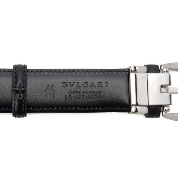 BVLGARI ブルガリ メンズ ベルト 23384 ELLIPSE エリプス カントリーカーフレザー ブラック