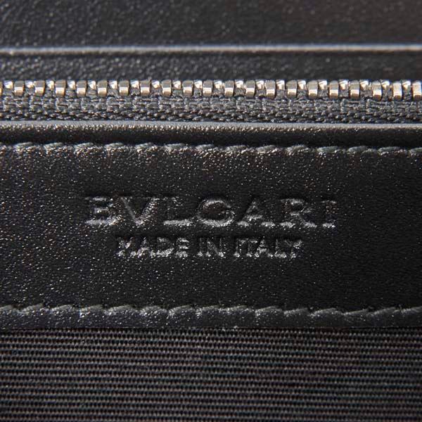 BVLGARI（ブルガリ） ラウンドファスナー長財布 メンズ ブラック