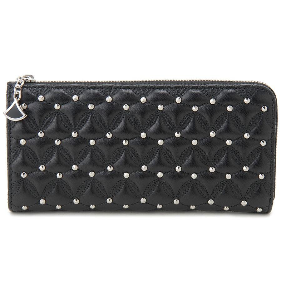 BVLGARI ブルガリ L字ラウンドファスナー長財布 285722 ナッパレザー  