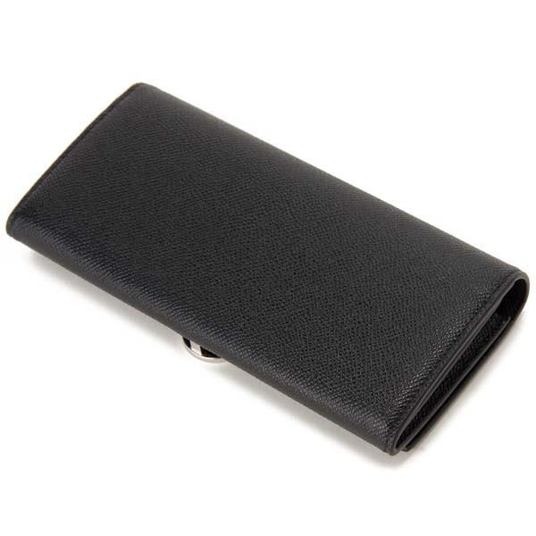 BVLGARI ブルガリ ブラックレザー 長財布 289381 クリップ
