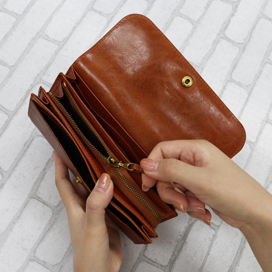 公式 BELLIES YORK ベリーズヨーク 長財布 イタリアンレザー 牛革 本革