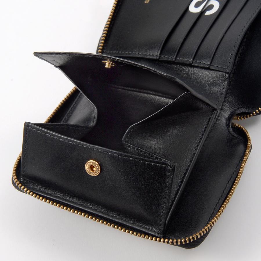 COMME des GARCONS コムデギャルソン 二つ折り財布 ブラック COMME des GARCONS コムデギャルソン 二つ折り財布 ブラック