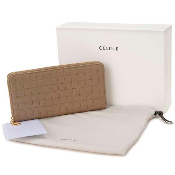 セリーヌ CELINE ラウンドファスナー 長財布 レディース キャメル 