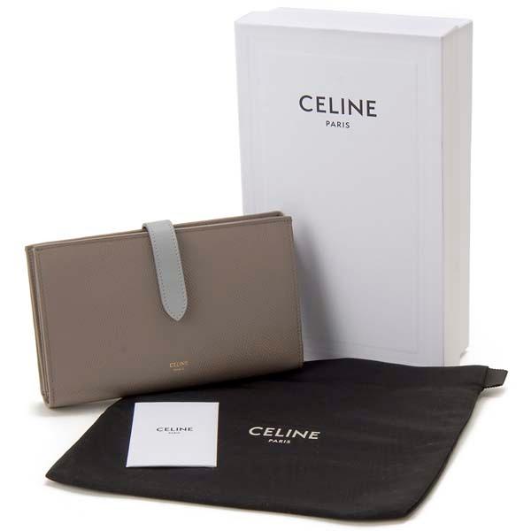CELINE セリーヌ 長財布 レディース ペブル グレージュ 10B63 3BRU