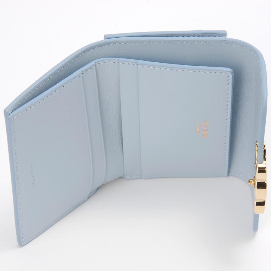CELINE セリーヌ 三つ折り財布 レディース ブルー 10I65 3DPV CELINE セリーヌ 三つ折り財布 レディース ブルー 10I65 3DPV