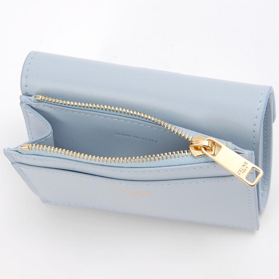 CELINE セリーヌ 三つ折り財布 レディース ブルー 10I65 3DPV CELINE セリーヌ 三つ折り財布 レディース ブルー 10I65 3DPV