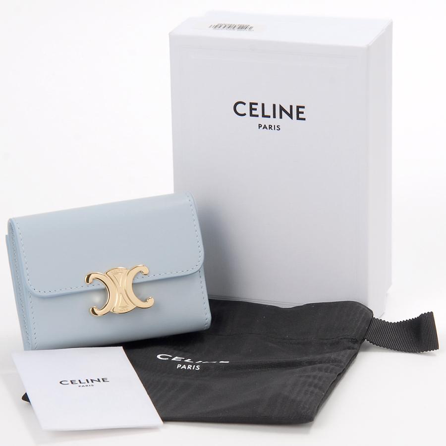 CELINE セリーヌ 三つ折り財布 レディース ブルー 10I65 3DPV CELINE セリーヌ 三つ折り財布 レディース ブルー 10I65 3DPV