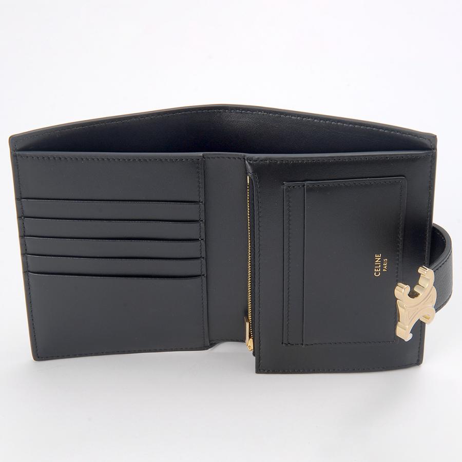 CELINE（セリーヌ） 二つ折り財布 レディース ブラック 10M91 3GHH
