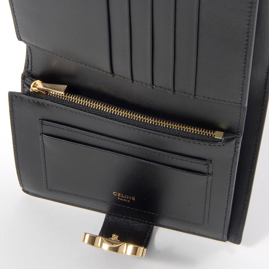 CELINE（セリーヌ） 二つ折り財布 レディース ブラック 10M91 3GHH