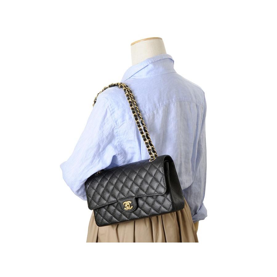 シャネル CHANEL ショルダーバッグ 01112-Y01864-C3906 マトラッセ キャビアスキン ブラック×ゴールド レディース バッグ｜s-select｜06