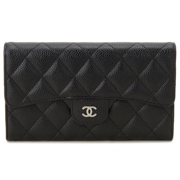 マトラッセ シャネル 長財布 CHANEL 31506 Y01588 C3906 ブラック : s  