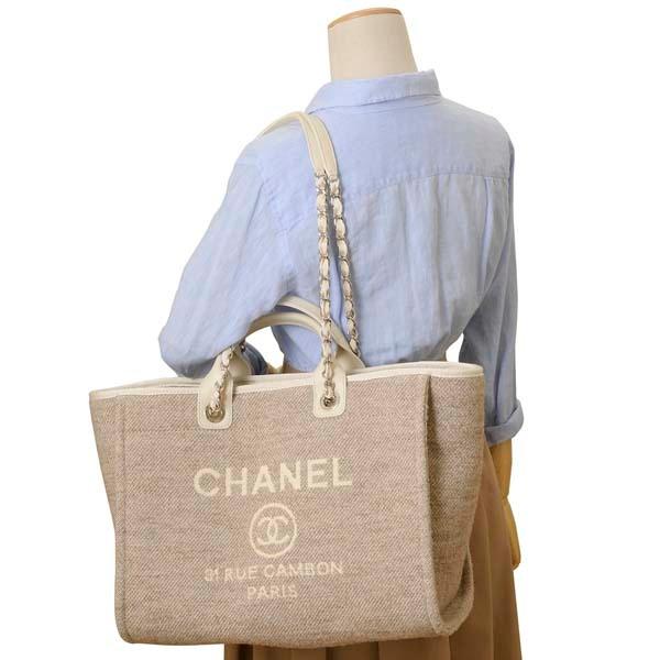 CHANEL シャネル バッグ トートバッグ レディース ベージュ CHANEL シャネル バッグ トートバッグ レディース ベージュ