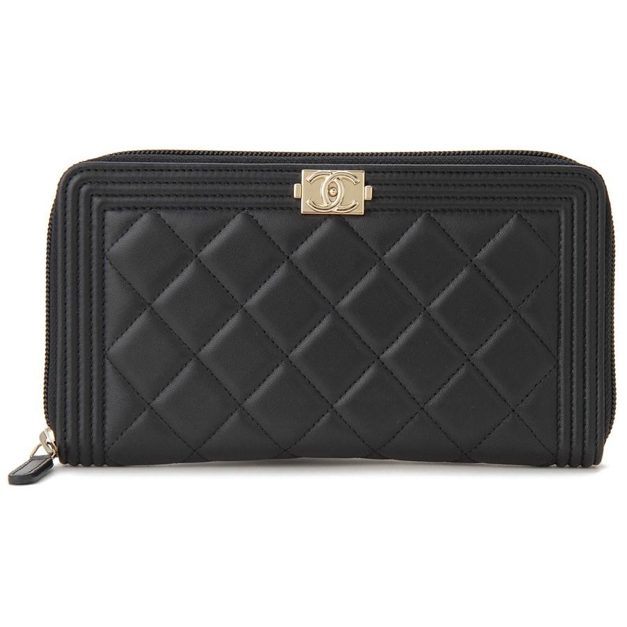 マトラッセ シャネル CHANEL ラウンドファスナー 長財布 A80757