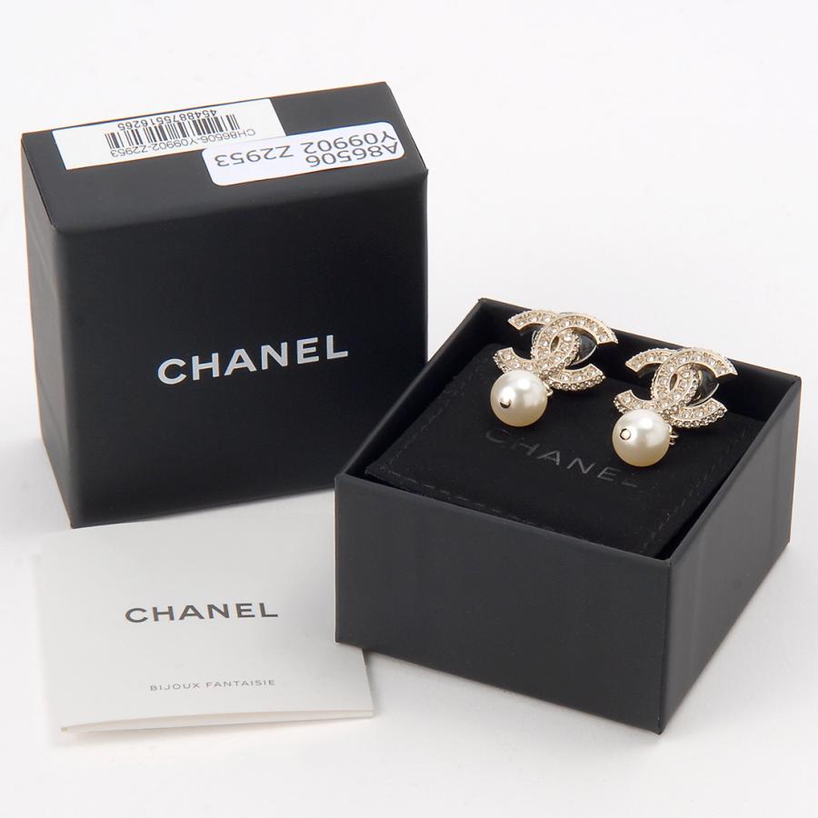 CHANEL パール付き　ピアス　箱付き CHANEL】 シャネル ココマーク ピアス 両耳 箱付き - メルカリ