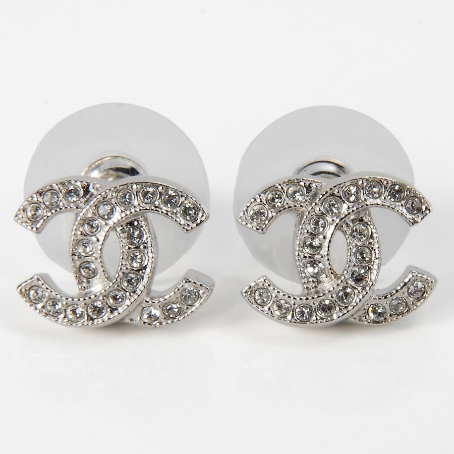 CHANEL シャネル ピアス レディース シルバー ABE100 Y02003 Z3502 CCマークの画像