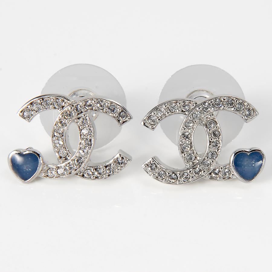 シャネル ピアス1個 ピアス - メタル、ラムスキン & ストラス、ゴールド