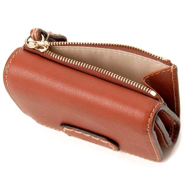 Chloe クロエ コンパクト財布 ブラウン 21WP161 F43 27S Chloe クロエ 三つ折り財布 レディース ブラウン 21WP161 F43