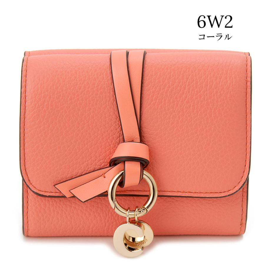 新品・未使用■Chloe　クロエ　アルファベット　三つ折り財布　ピンク Chloe（クロエ） Chloe CHC21WP945F57 三つ折り財布 ALPHABET