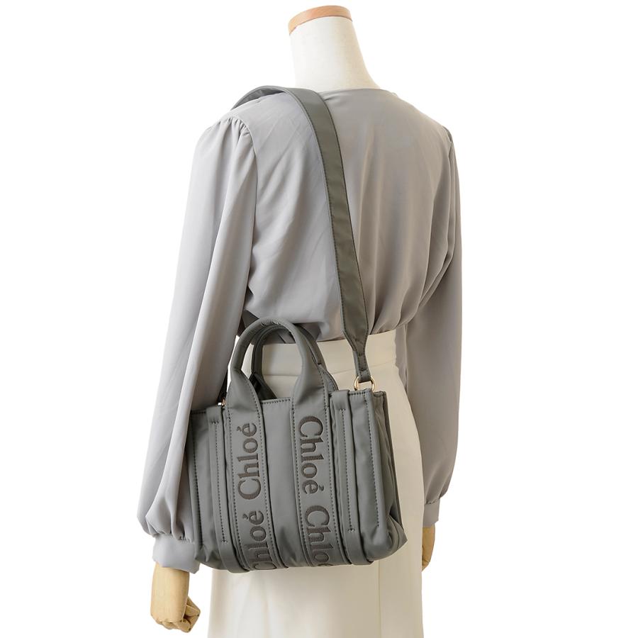 Chloe クロエ トートバッグ レディース グレー 23WS397 L41 066 WOODY 