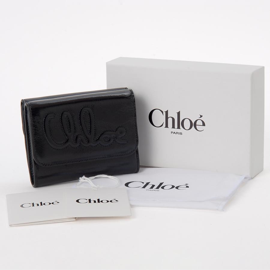 ボーナスストアPlus10％対象店 クロエ Chloe 三つ折り財布 レディース ブラック C24WP448O16 001の画像