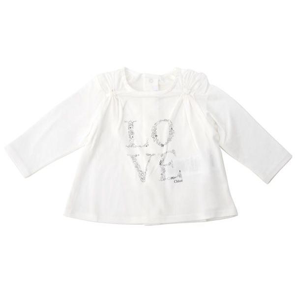 クロエ Chloe ベビーTシャツ オフホワイト 3ヶ月用60cm C95294-117-3M ブランド｜s-select