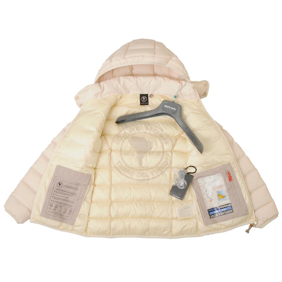 CAPE HORN ケープホーン ダウンジャケット マットベージュ ゆったり CAPEHORN（ケープホーン） ダウン ダウンジャケット レディース マット