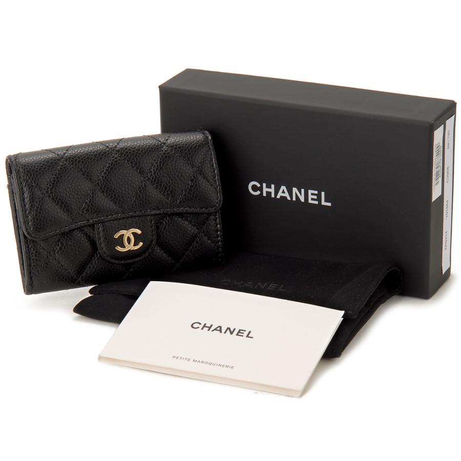 楽天市場】CHANEL シャネル 名刺入れブラック レッド スムース