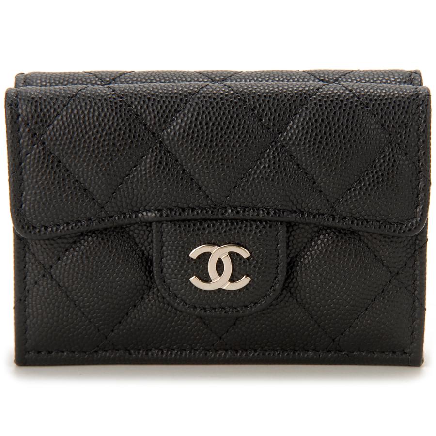 CHANEL ブラックレザー 三つ折り財布　シャネル19 マトラッセ CHANEL（シャネル） 三つ折り財布 ブラック AP0230 Y33352 C3906