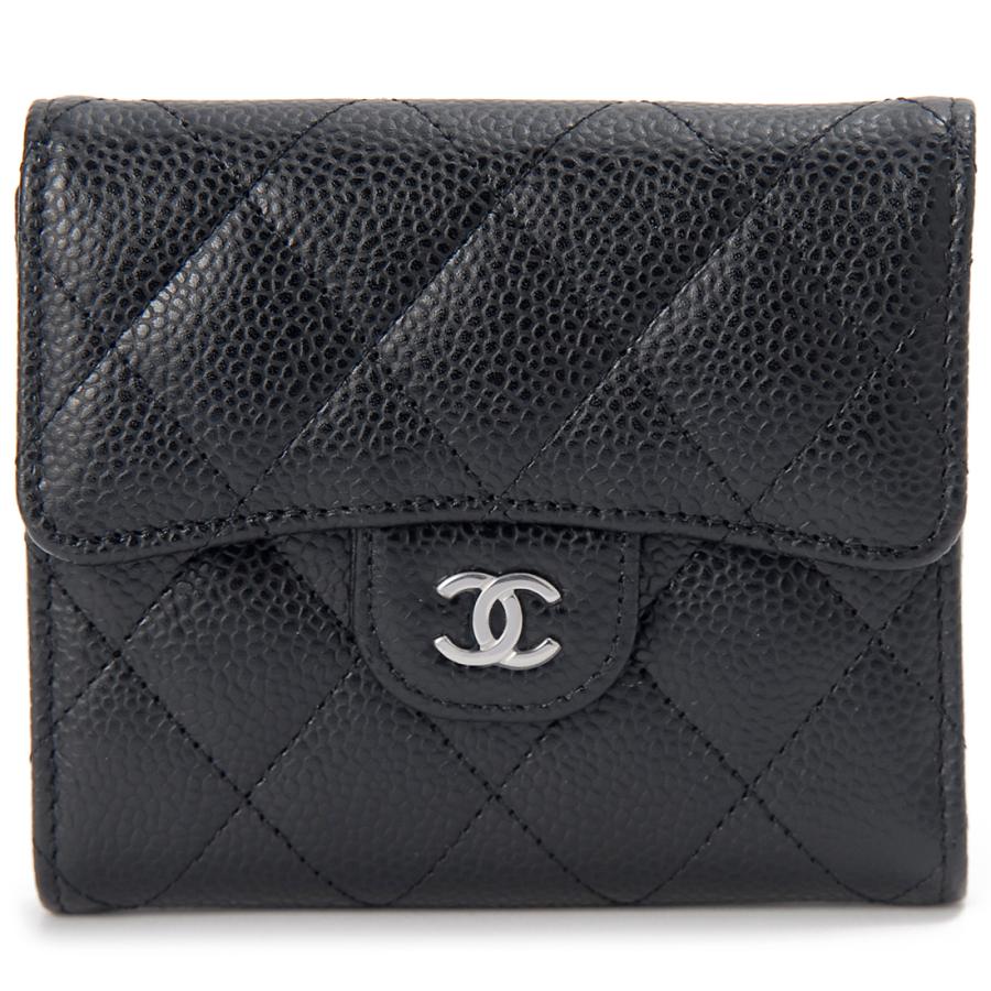 CHANEL シャネル 三つ折り財布 レディース AP0231 Y01588 C3906 スモールウォレット キャビアスキンの画像