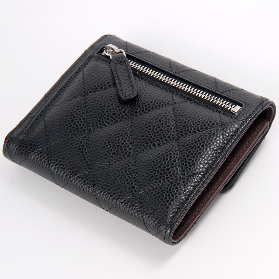 CHANEL シャネル 三つ折り財布 レディース AP0231 Y01588 C3906 スモールウォレット キャビアスキンの画像