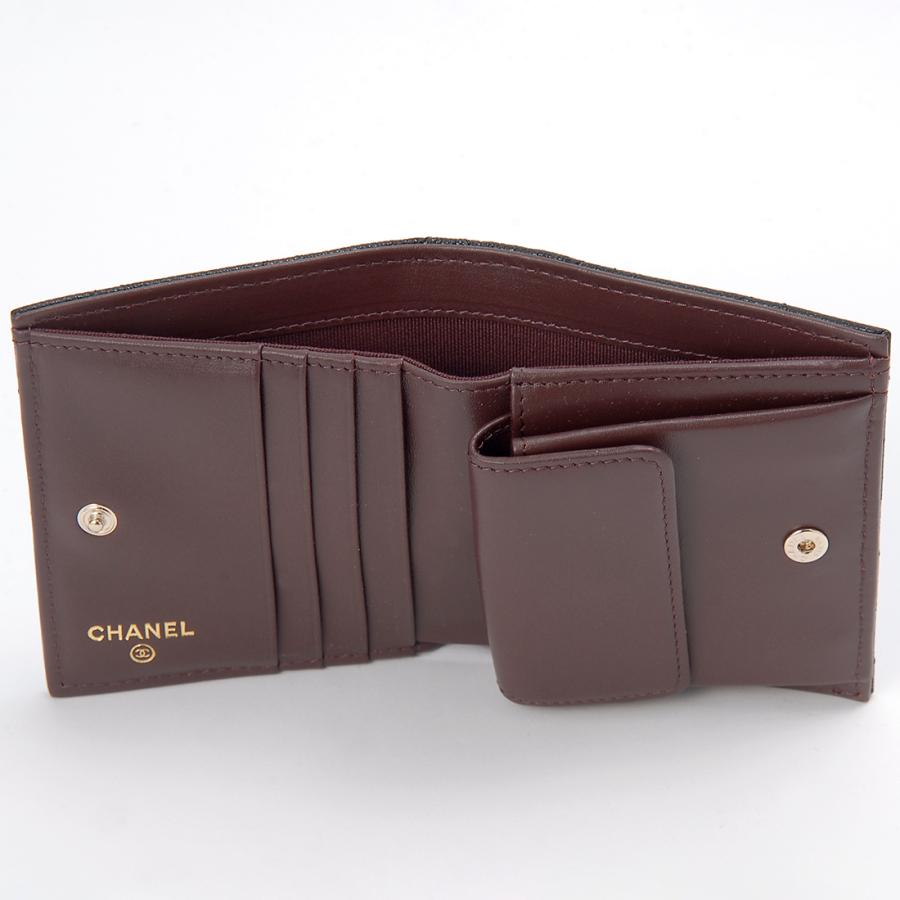 CHANEL シャネル 二つ折り財布 長財布 キャビアスキン ブラック CHANEL シャネル 二つ折り長財布 セブルガ ココマーク キャビア