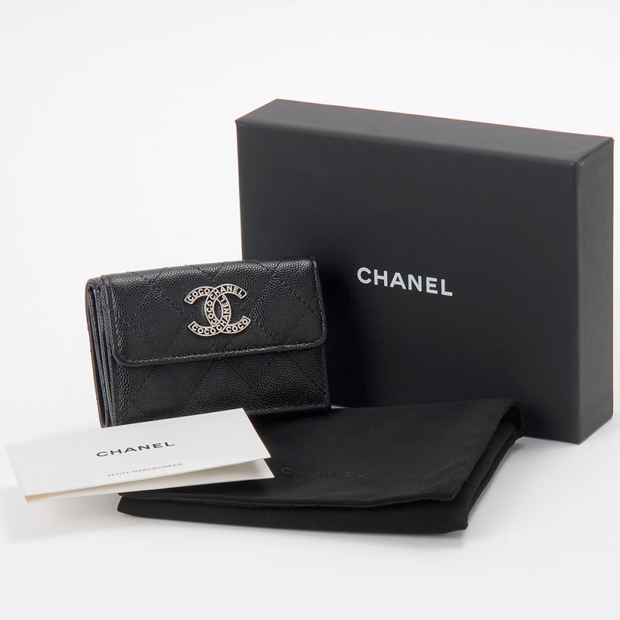 CHANEL シャネル 三つ折り財布 レディース AP3827 B15620 94305 マトラッセ ココマーク｜s-select｜05