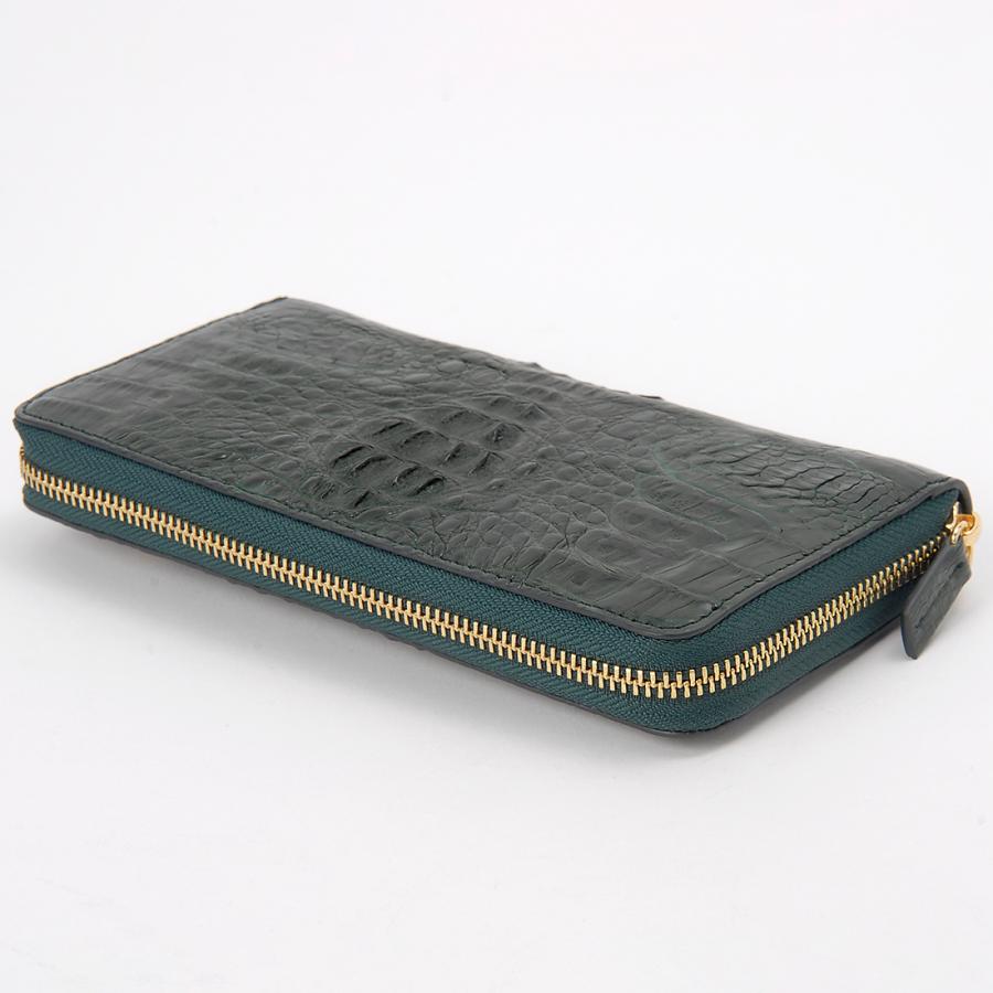 カイマン ワニ革 長財布 ラウンド財布 本革 メンズ レディース 公式