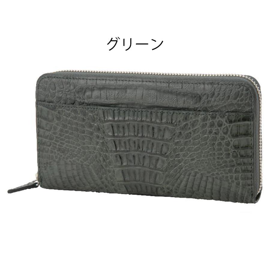 ワニ革 長財布 カイマンワニ×牛革型押し 本革 財布 ロダニア ワニ革 長財布 カイマンワニ×牛革型押し 本革 財布 ロダニア