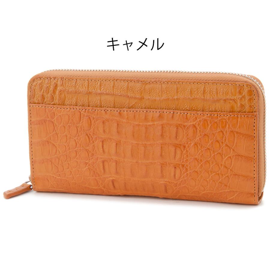ワニ革 長財布 カイマンワニ×牛革型押し 本革 財布 ロダニア ワニ革 長財布 カイマンワニ×牛革型押し 本革 財布 ロダニア