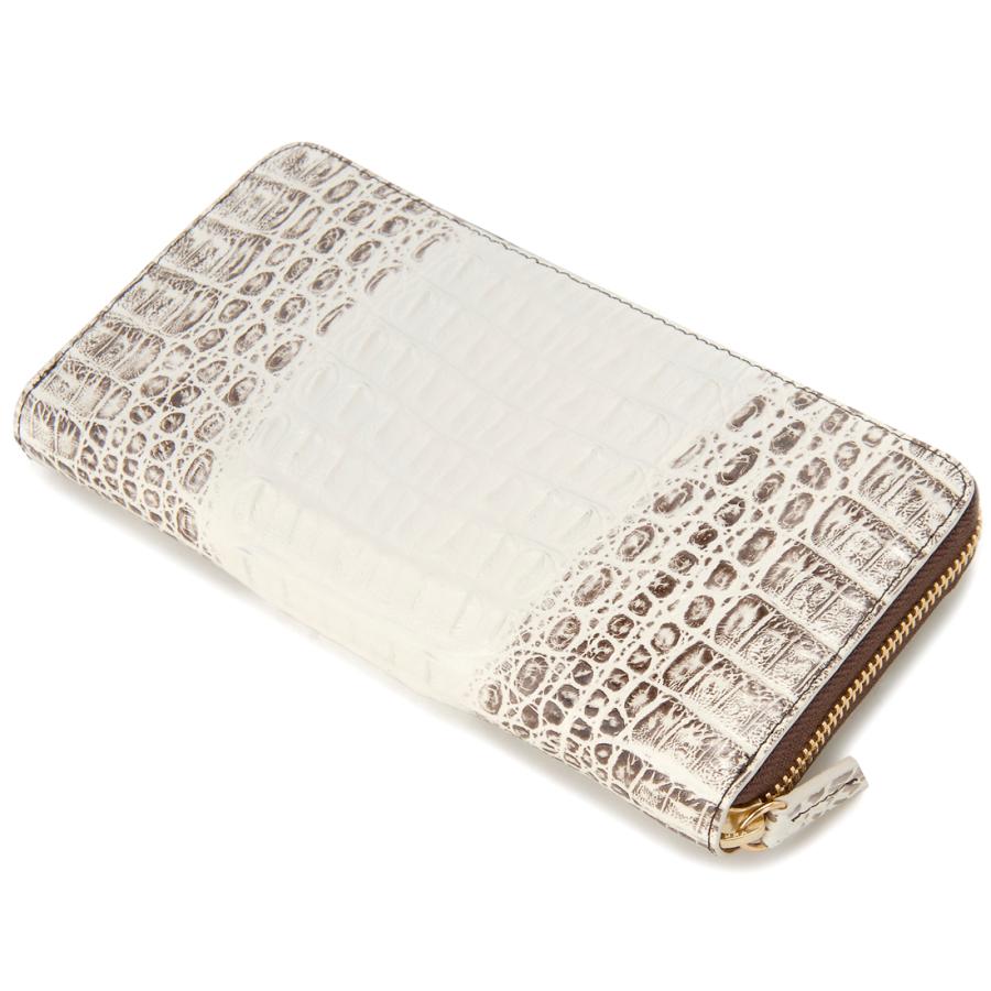 ヒマラヤ カイマン 長財布 光沢 ワニ革 本革 メンズ レディース