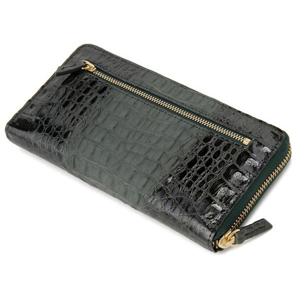 【未使用美品】ロダニア 長財布 カイマン ワニ革 グリーン ラウンドファスナー ロダニア RODANIA カイマン ワニ革 ラウンドファスナー長財布 CJN0477