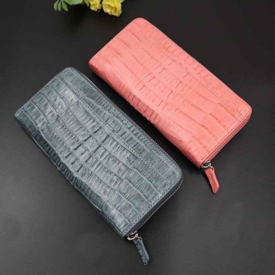 爆買WEEKセール カイマン ワニ革 長財布 本革 メンズ レディース 公式