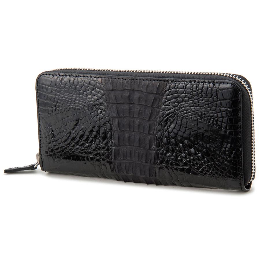 カイマン 長財布 ワニ革 本革 RODANIA ロダニア ブラック 開運 金運