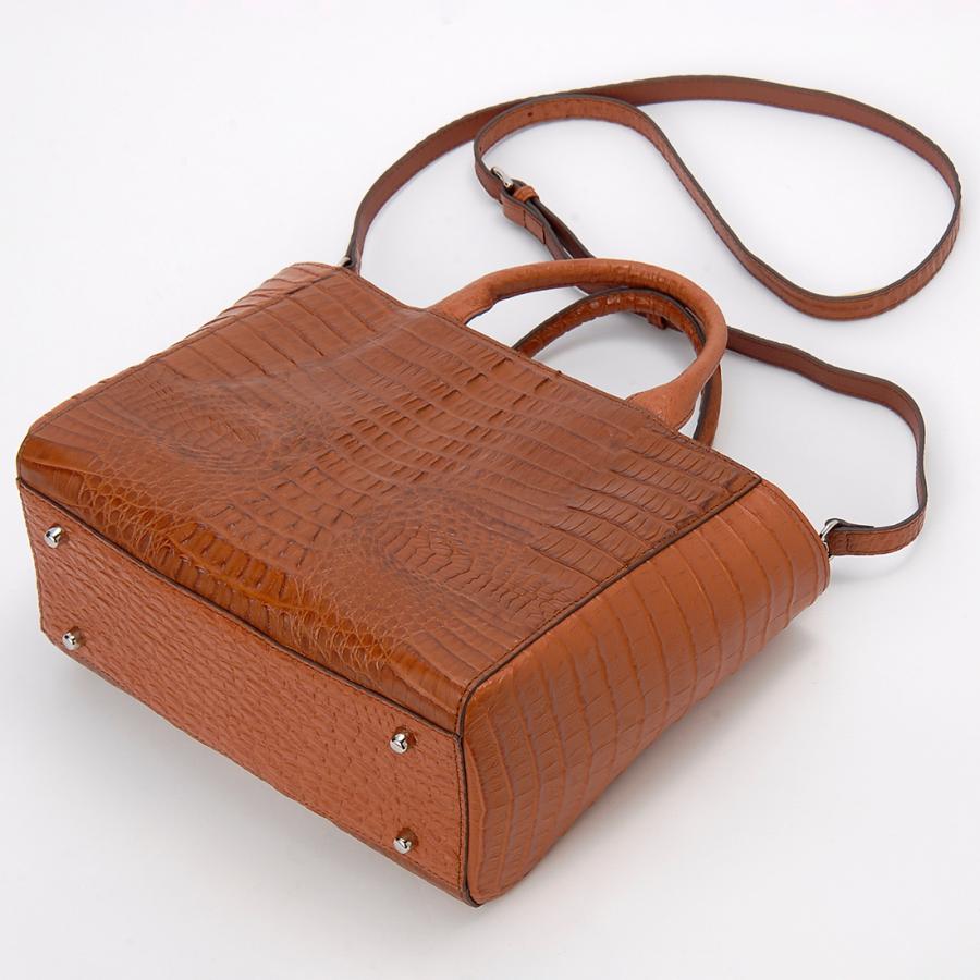 RODANIA（ロダニア） カイマン ワニ革 ハンドバッグ レディース