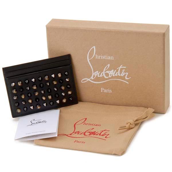 Christian Louboutin クリスチャンルブタン カードケース 名刺入れ ブラック 3215157-B548 ミックススパイク｜s-select｜05