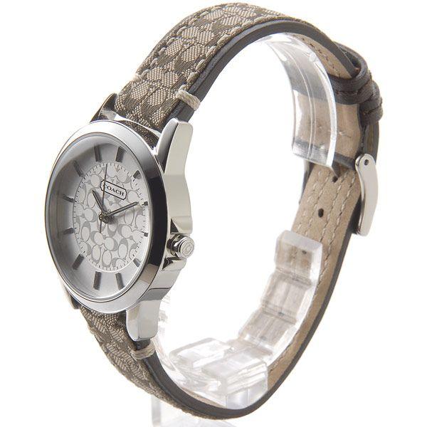 稼動品　COACH コーチ　シグネチャー文字盤　シルバーカラー　腕時計 稼動品 COACH コーチ シグネチャー文字盤 シルバーカラー 腕時計